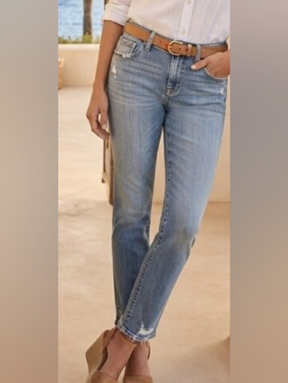 Lucky Brand Women's Slim Straight Light Blue Jeans